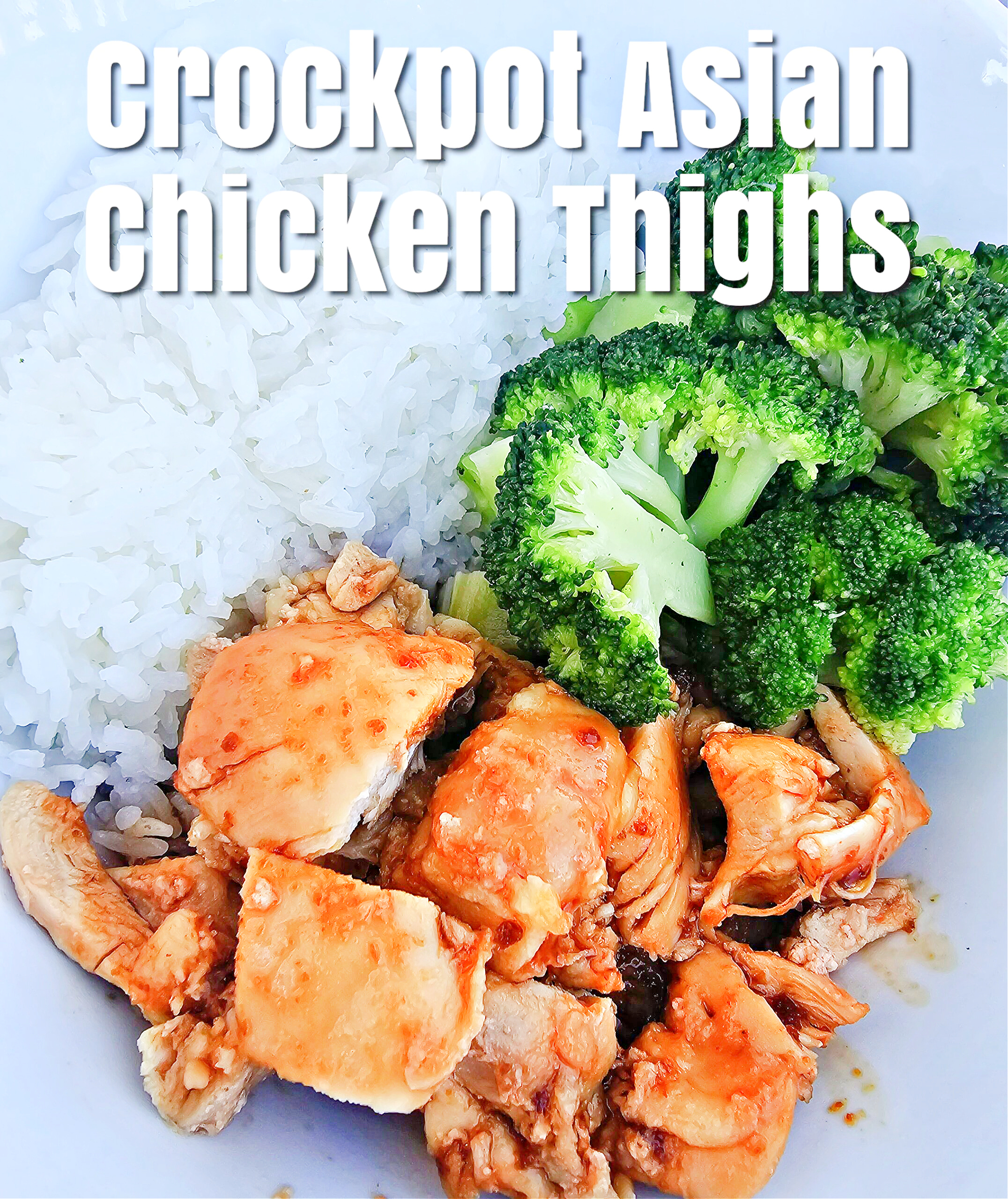 Crockpot Asian Chicken Thighs #crockpot #chickenthighs #asian #onepanmeal #dinner #family dinner